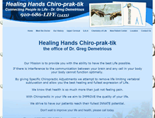 Tablet Screenshot of healinghandschiropraktik.com